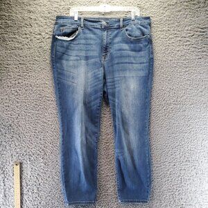 Judy Blue Jeans Womens 18W Blue Relaxed Fit Mid Rise Stretch Denim Comfortable